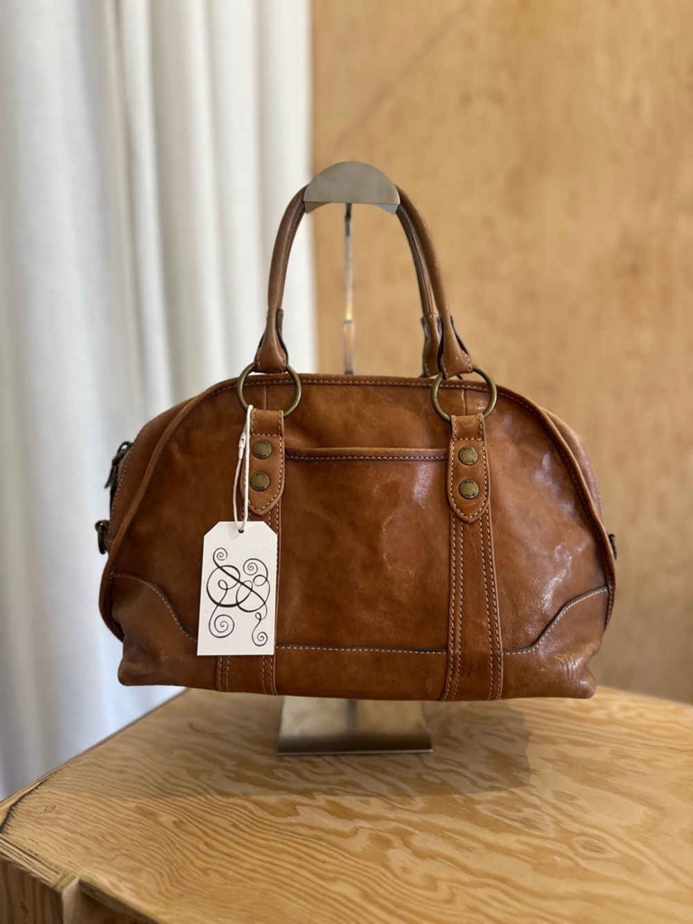 Leather Frye Melissa Satchel Purse